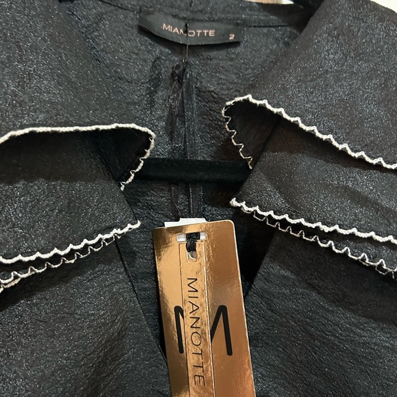 MIANOTTE Off-the-Shoulder Ruffle Detail Organza Blouse size 2 - Picture 7 of 10